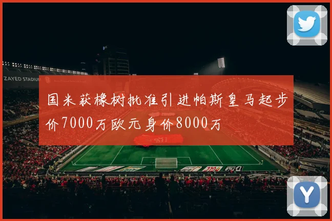 国米获橡树批准引进帕斯皇马起步价7000万欧元身价8000万