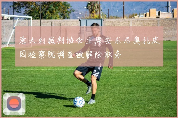 意大利裁判协会主席安东尼奥扎皮因检察院调查被解除职务